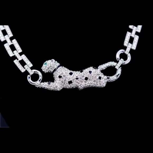Leopard choker and bracelet